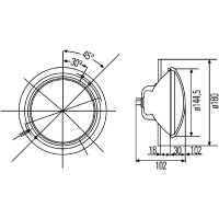 Scheinwerfer Halogen HELLA für DEUTZ-FAHR
