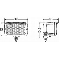 Arbeitsscheinwerfer Halogen HELLA 7145 Nahfeldauslechtung