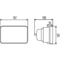 Scheinwerfereinsatz Scheinwerfer Halogen HELLA für DOOSAN