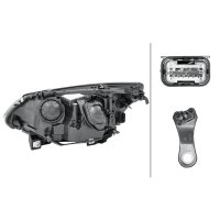 Headlight right 12 V PY21W Halogen HELLA for BMW 5 Series...
