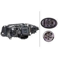Headlamp right 12 V D1S LED HELLA for BMW 5 Series and...