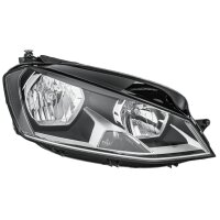 Main headlamp right 12 V H7 halogen HELLA for VW Golf VII...