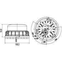 Blitz-Kennleuchte LED HELLA 2XD 011 557-021