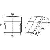 Rückleuchte rechts mit Rückstrahllicht 12 V Glühlampen-Technologie R5W HELLA für CASE IH