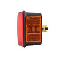 Rückleuchte links mit Rückstrahllicht 24 V Glühlampen-Technologie P21W HELLA für Anhänger für DAF JAEGER DOLL