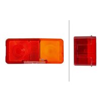 Rear combination lamp lens left with tail light HELLA
