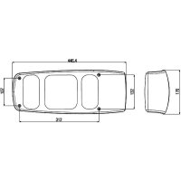 Rückleuchte rechts mit Seitenmarkierungslicht 12 V Glühlampen-Technologie PY21W HELLA für FENDT HYMER KNAUS HOBBYCAR