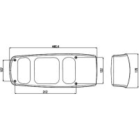 Rückleuchte rechts mit Seitenmarkierungslicht 12 V Glühlampen-Technologie PY21W HELLA für FENDT HYMER KNAUS HOBBYCAR