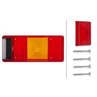 Rear combination lamp lens left with tail light HELLA