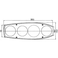 Rückleuchte links mit Seitenmarkierungslicht 12 V Glühlampen-Technologie PY21W HELLA für HYMER