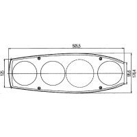 Rückleuchte links mit Seitenmarkierungslicht 12 V Glühlampen-Technologie PY21W HELLA für HYMER
