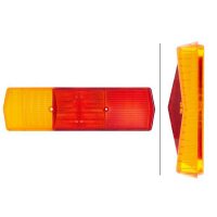 Lichtscheibe, Rückleuchte rechts mit Schlusslicht HELLA für MERCEDES SAAB SCANIA VOLVO MASSEY FERGUSON O&K