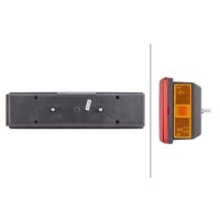 Rückleuchte links mit Schlusslicht 12 V Glühlampen-Technologie R5W HELLA für AEBI DAF SCANIA LIEBHERR