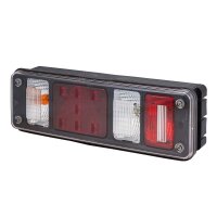 Rückleuchte links mit Nebelschlusslicht 24 V mit Hybridtechnologie P21W HELLA