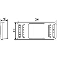 Rückleuchte rechts mit Rückstrahllicht 12 V LED HELLA