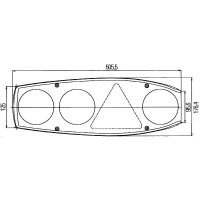 Rückleuchte links mit Blinklicht 12 V Glühlampen-Technologie PY21W HELLA für HYMER KNAUS