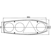Rückleuchte links mit Blinklicht 12 V Glühlampen-Technologie PY21W HELLA für HYMER KNAUS
