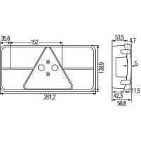 Rückleuchte rechts mit Schlusslicht 12 V C5W HELLA