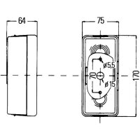 Rückleuchte links mit Bremslicht 24 V Glühlampen-Technologie R5W HELLA für LIEBHERR