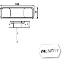 Rückleuchte rechts mit Rückstrahllicht 12 V LED HELLA