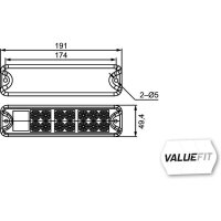 Rückleuchte rechts mit Rückstrahllicht 12 V LED HELLA