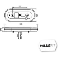 Rückleuchte links mit Nebelschlusslicht 24 V LED HELLA