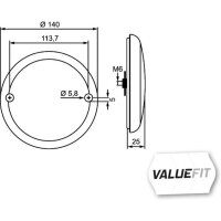 Rückfahrleuchte LED Einbau HELLA VALUEFIT 2-Punkt Befestigung