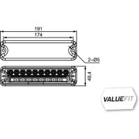 Rückleuchte links mit Schlusslicht 24 V LED HELLA