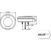 Nebelschlussleuchte LED Einbau HELLA VALUEFIT 12/24V