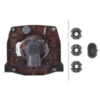 Hauptscheinwerfer rechts 24 V H7 Halogen HELLA