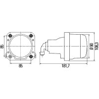 Hauptscheinwerfer rechts 24 V H7 Halogen HELLA