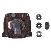 Hauptscheinwerfer rechts 24 V H7 Halogen HELLA