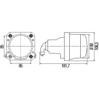 Hauptscheinwerfer DE re/li Halogen HELLA für u.a. AGCO, ClAAS, FENDT, DEUTZ-FAHR