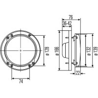 Scheinwerfer FF Halogen HELLA für AEBI