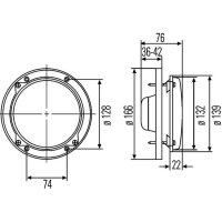 Scheinwerfer FF Halogen HELLA für AEBI