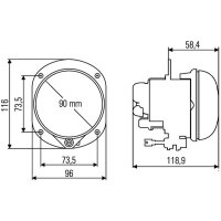 Nebelscheinwerfer Halogen FF HELLA für MAN