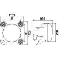 Fernscheinwerfer Halogen DE FF HELLA für MERCEDES VOLVO LIEBHERR GOLDHOFER KRAUS