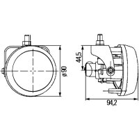 Nebelscheinwerfer rechts Halogen FF HELLA für MERCEDES
