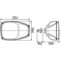 Scheinwerfer links Halogen HELLA für AEBI KOMATSU YANMAR MERLO