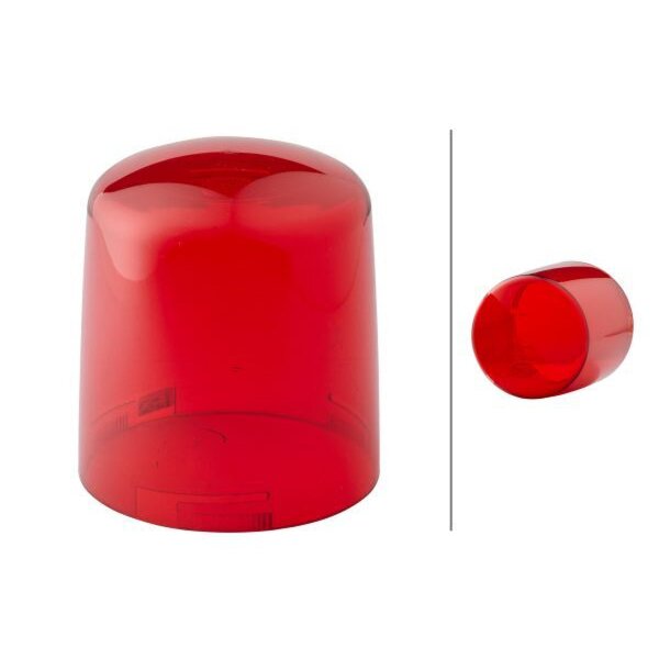 Rotating beacon lens red HELLA