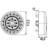 Rückleuchte links mit Schlusslicht 12 V LED HELLA für CLAAS