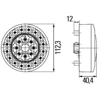 Rückleuchte links mit Blinklicht 12 V LED HELLA für CLAAS