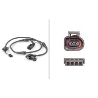 Wheel Speed Sensor 2-pin 950 mm cable HELLA for e.g. AUDI A4