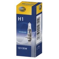 Bulb 12 V 55 W H1 P14.5s crystal clear HELLA STANDARD for...
