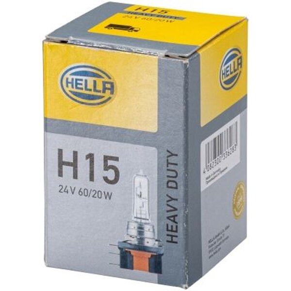 Bulb Headlight 24 V 60/20 W H15 HELLA suitable for e.g. RENAULT TRUCKS