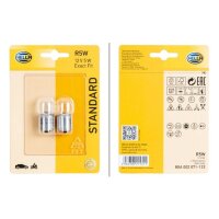 Bulb 12 V 5 W R5W BA15s crystal clear HELLA STANDARD for...