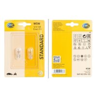 Bulb 12 V 5 W W5W W2.1x9.5 crystal clear HELLA STANDARD...