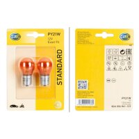 Bulb 12 V 21 W PY21W BAU15s crystal clear HELLA STANDARD...