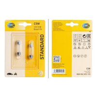 Number plate bulb 12V 5W C5W clear HELLA for FIAT 500C...