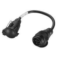 Towbar Socket Adapter Cable from 13-pin to 7-pin HELLA for AUWÄRTER and others